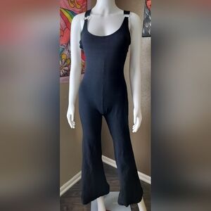 Vintage Lip Service Black Flared Jumpsuit Sz L